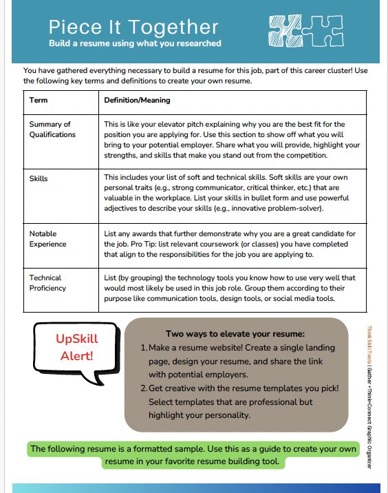 Art Entertainment and Design Career Research and Resume Builder - Image 4