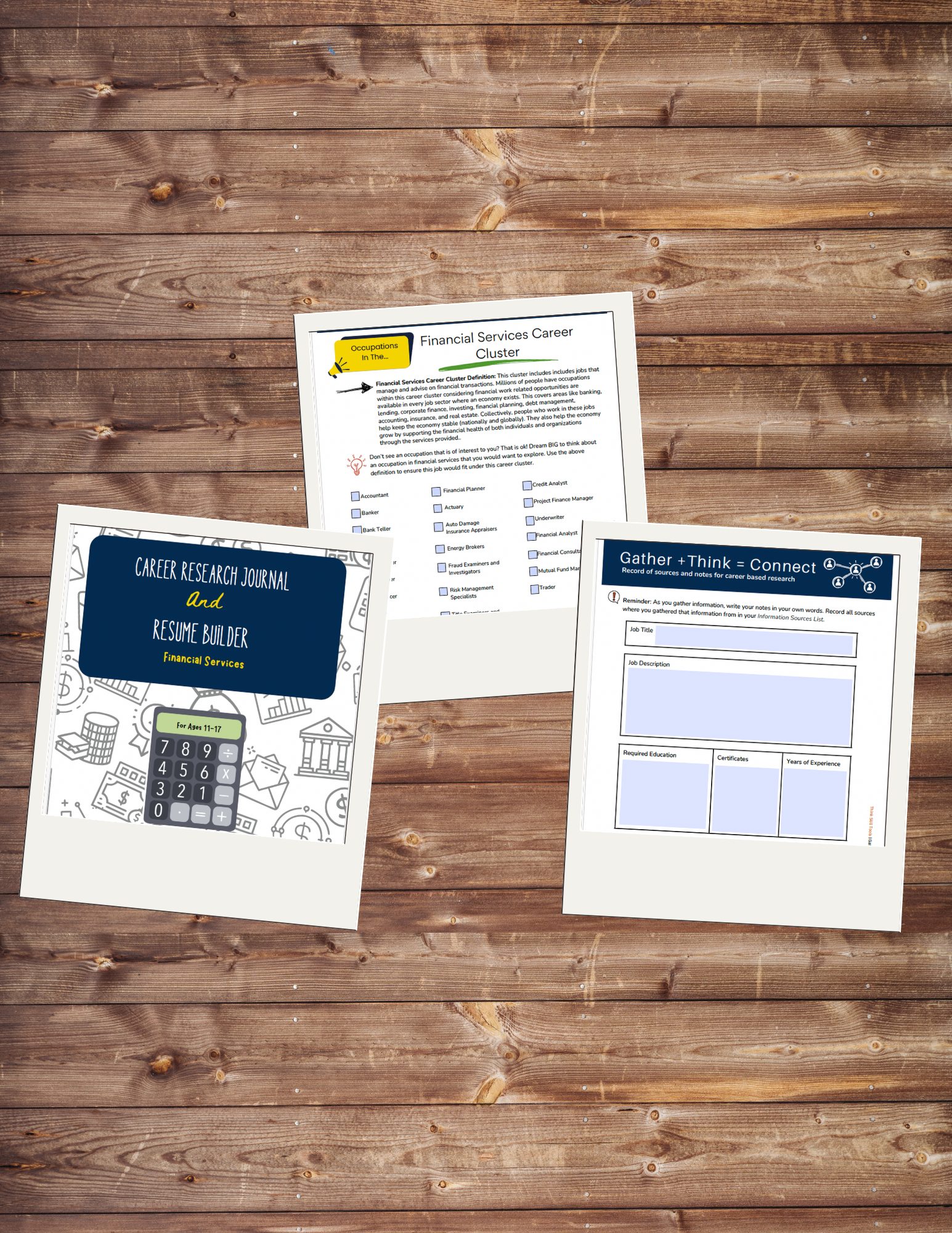 Financial Services Career Research and Resume Builder