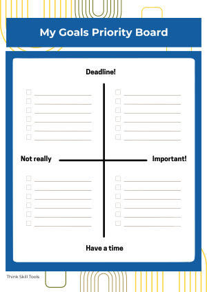 My Goals Priority Board Template